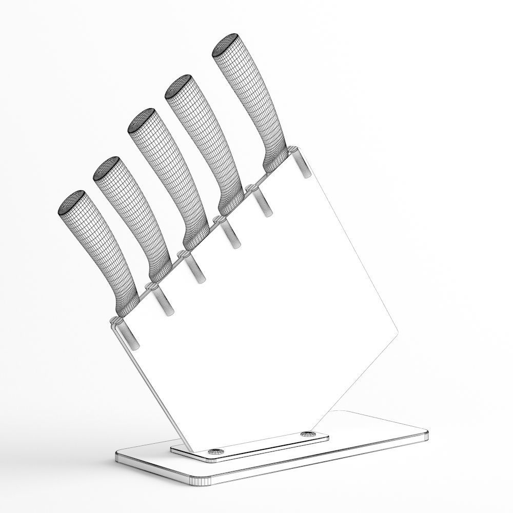 Knifes Blocks and Chopping Board 3D model_10