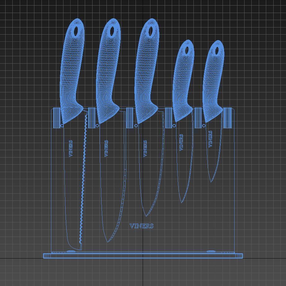 Knifes Blocks and Chopping Board 3D model_18