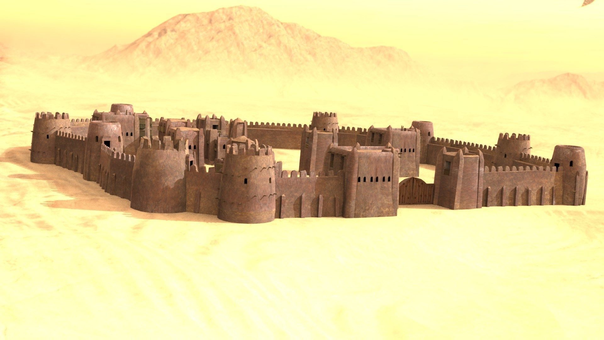 Indian building megapack Low-poly 3D model_11