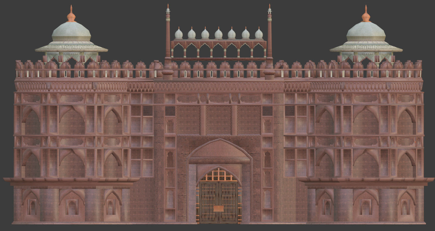 Indian building megapack Low-poly 3D model_3