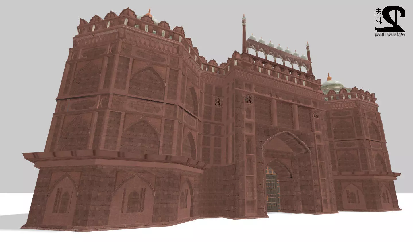 Indian building megapack Low-poly 3D model_0