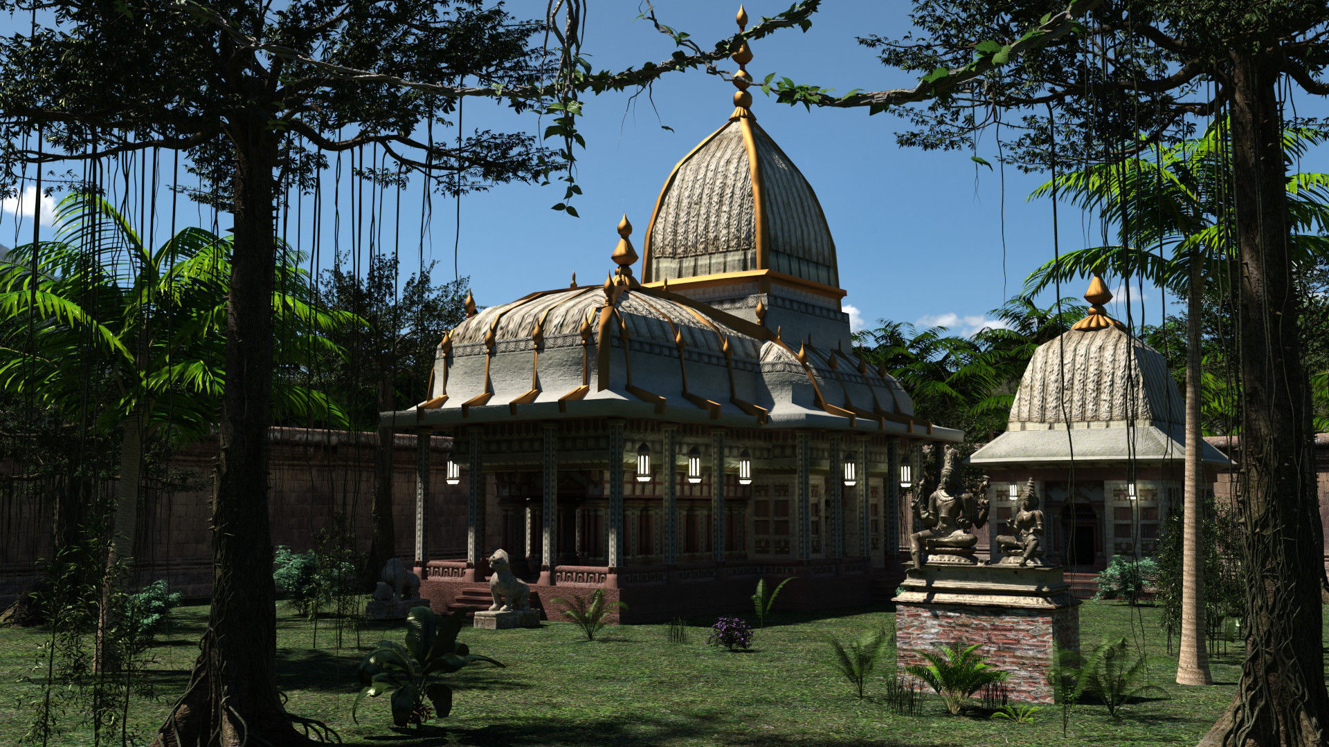 Indian building megapack Low-poly 3D model_10