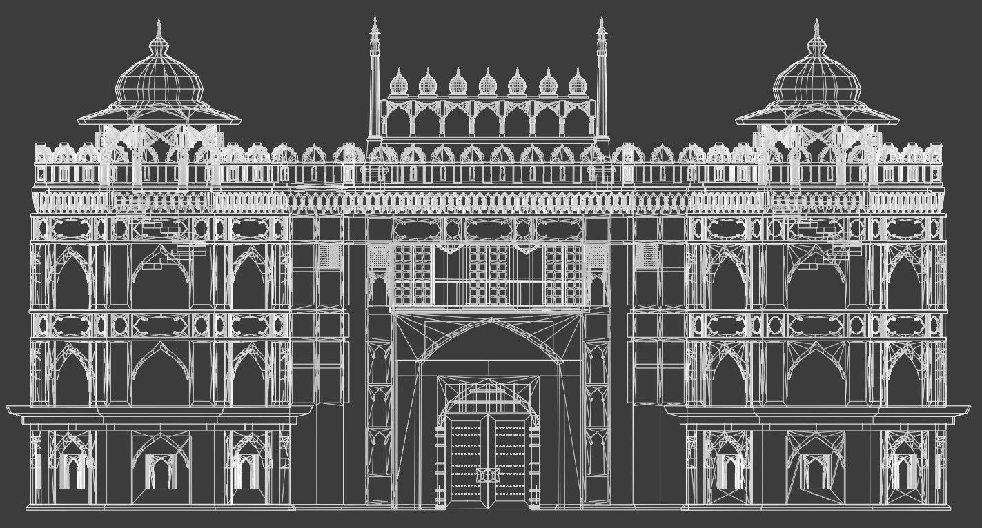 Indian building megapack Low-poly 3D model_4