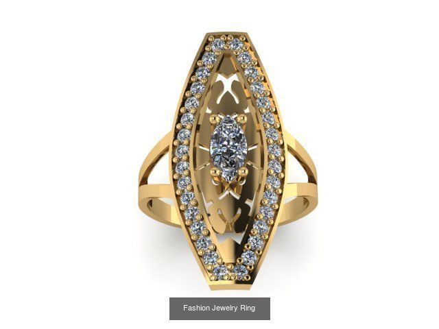 Fashion Jewelry Ring 3D print model 3D Model Collection_11
