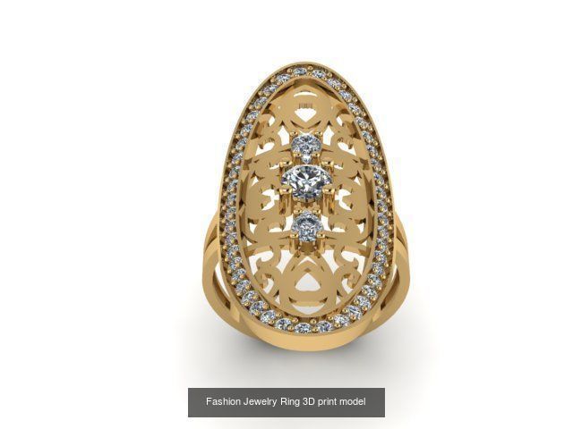 Fashion Jewelry Ring 3D print model 3D Model Collection_1