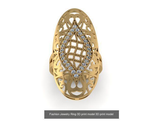 Fashion Jewelry Ring 3D print model 3D Model Collection_2