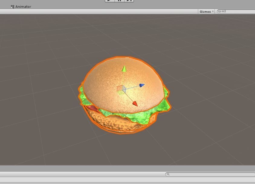 fried chicken sandwich Low Poly Low-poly 3D model_3