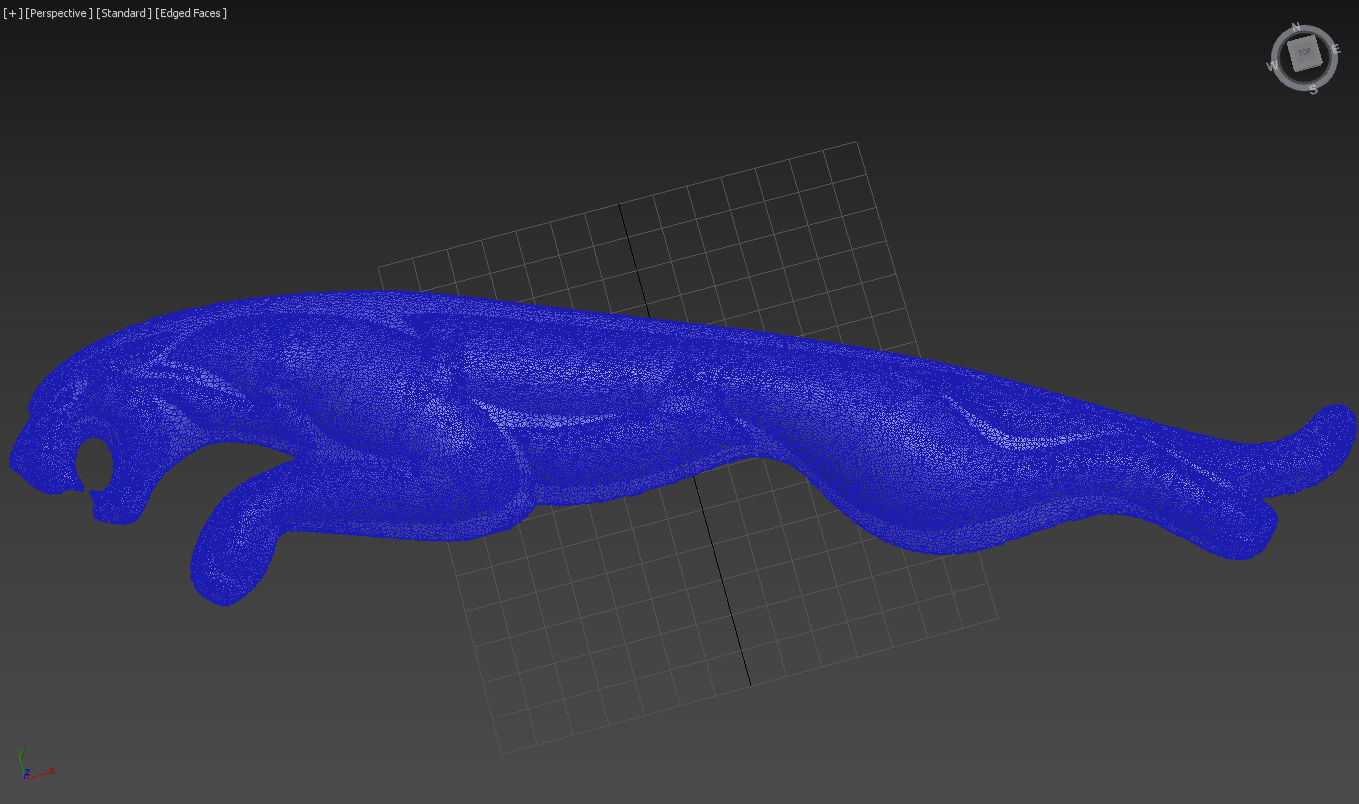 Jaguar panther logo 3D print model 3D print model_11