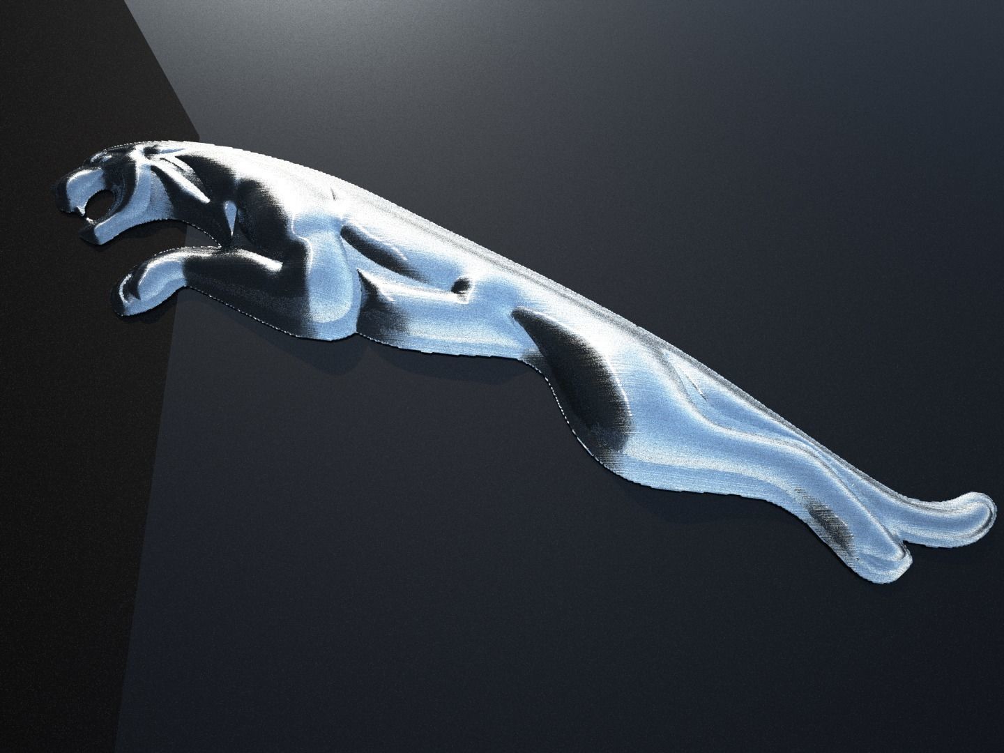 Jaguar panther logo 3D print model 3D print model_1