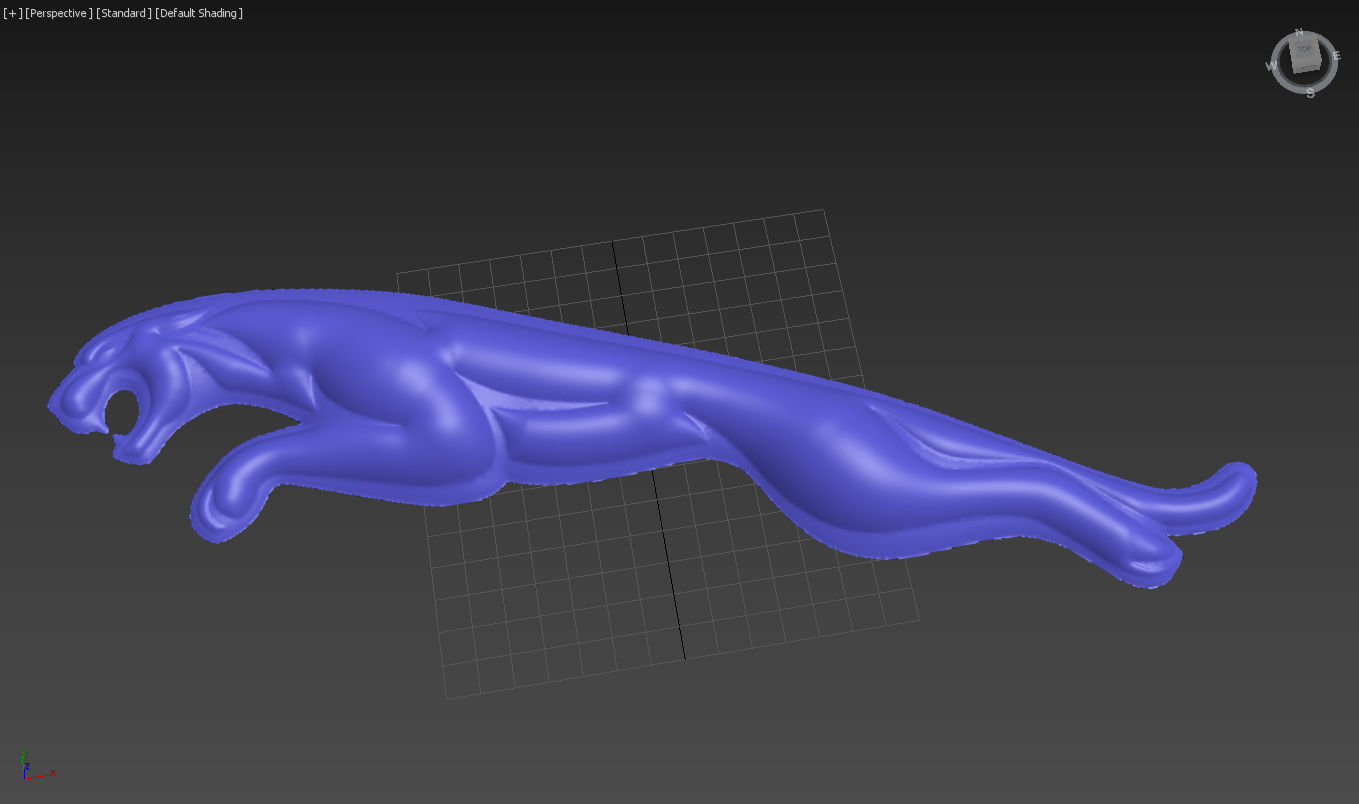 Jaguar panther logo 3D print model 3D print model_9