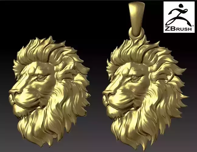 LION head pendant  3D print model