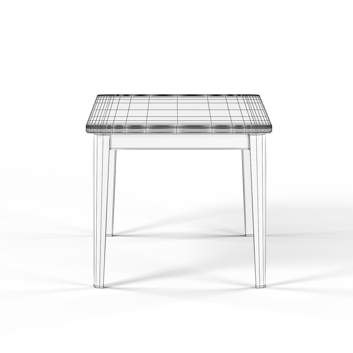 Maison Rouge Carson Caramel Rectangular Table Dining Set Low-poly 3D model_22