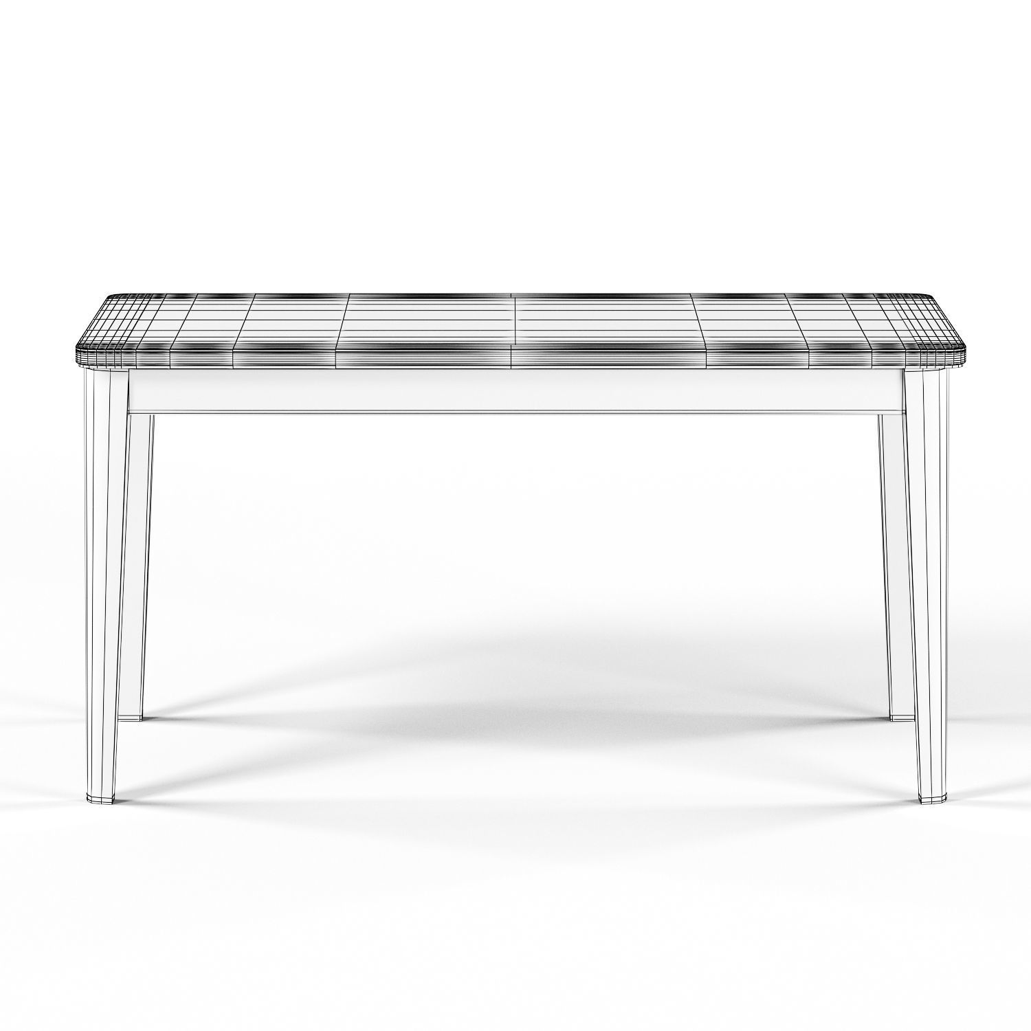 Maison Rouge Carson Caramel Rectangular Table Dining Set Low-poly 3D model_21