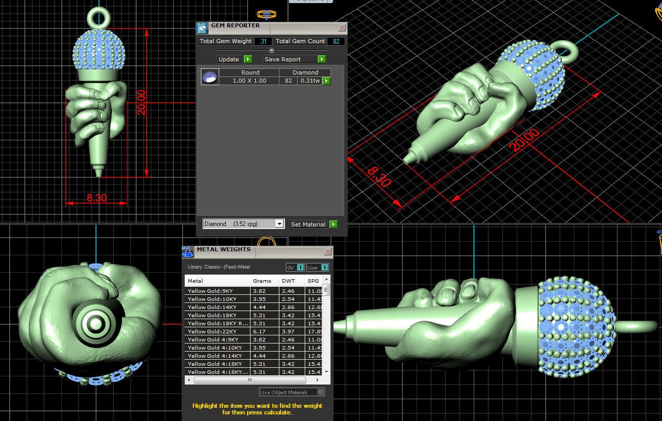 Pendant Microphone Karaoke  3D print model_4