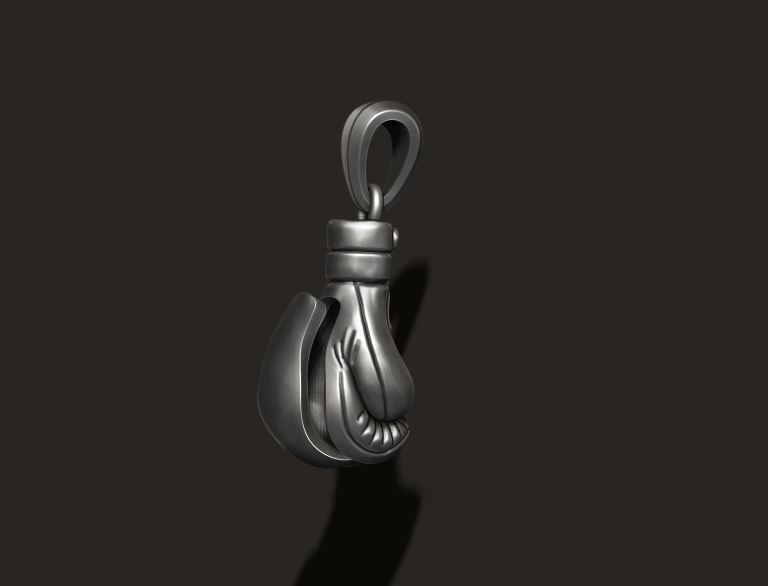 boxing gloves pendant 3D print model_6