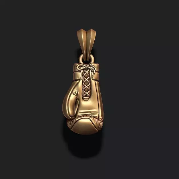 boxing gloves pendant 3D print model_0