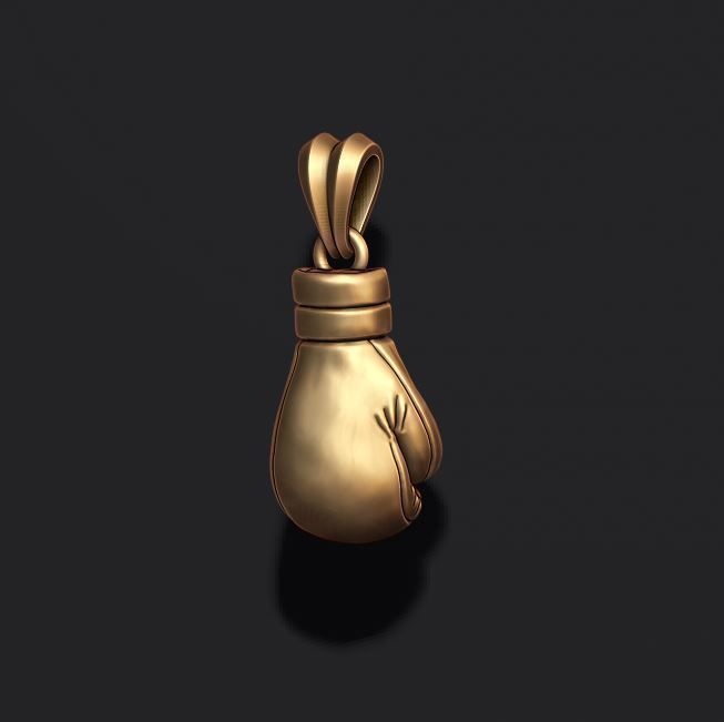 boxing gloves pendant 3D print model_7