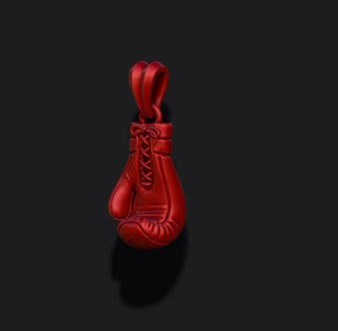 boxing gloves pendant 3D print model_1