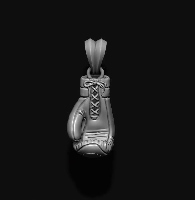 boxing gloves pendant 3D print model_2
