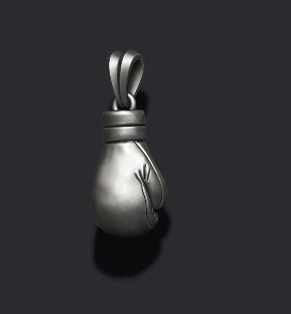 boxing gloves pendant 3D print model_5