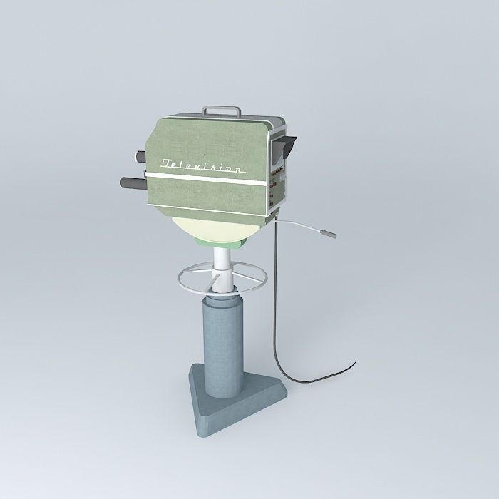 Old Television Camera Studio TV Camera Please Rate Free 3D model_1