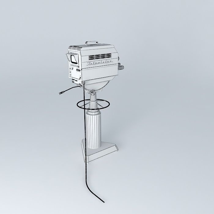 Old Television Camera Studio TV Camera Please Rate Free 3D model_3