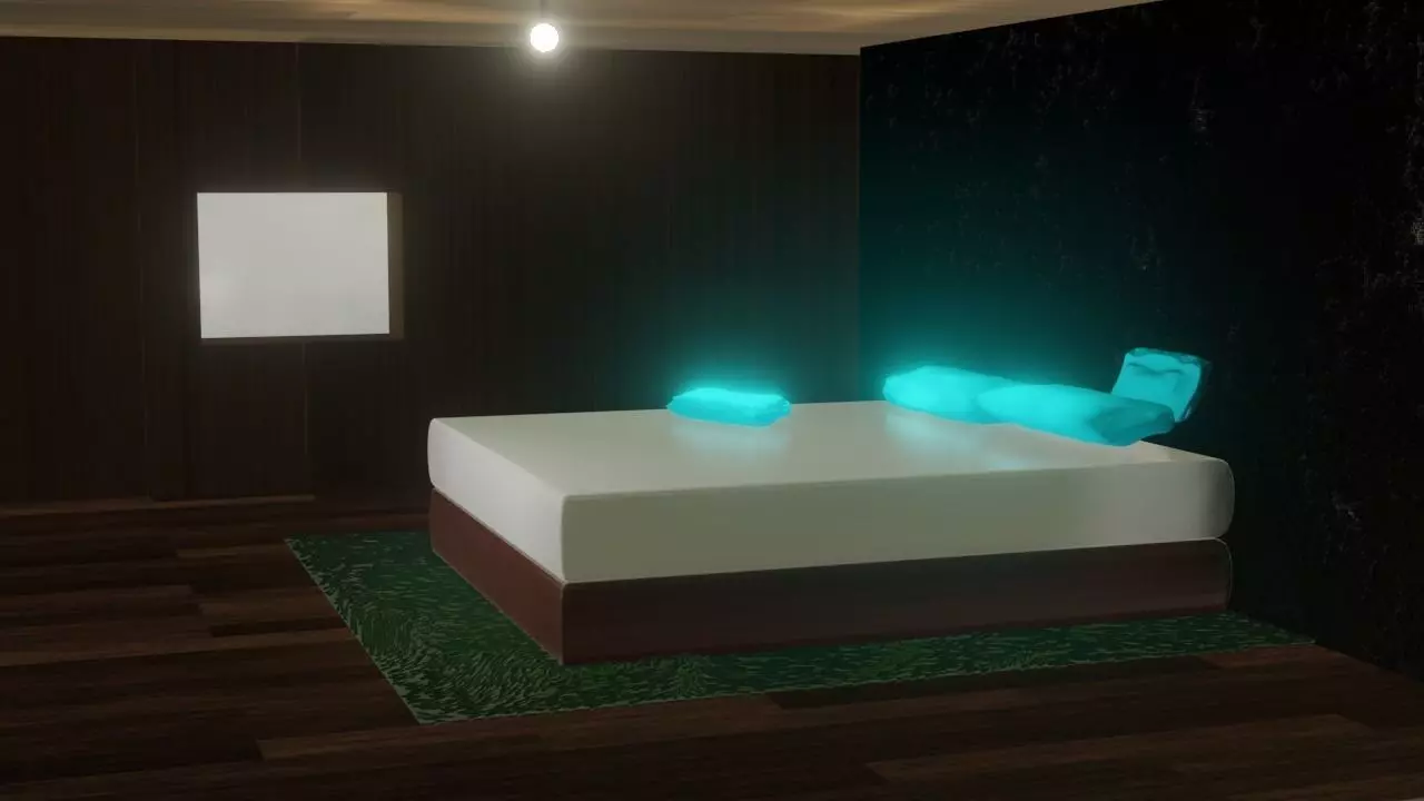 Bed Room Free low-poly 3D model_0