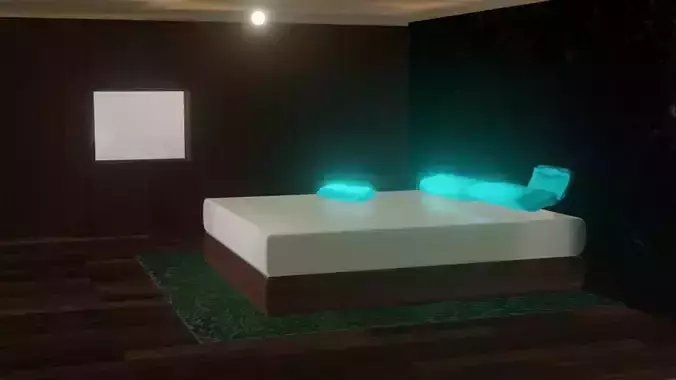 Bed Room Free low-poly 3D model