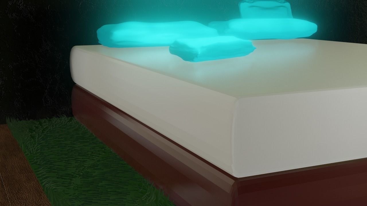 Bed Room Free low-poly 3D model_1