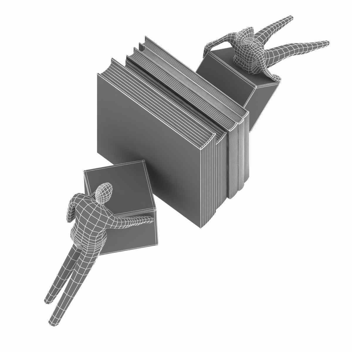 Gardeco ANTE and RETRO CYBUS Bronze bookend 3d model 3D model_9