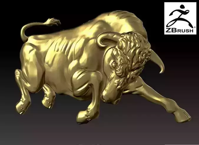 Bull relief 3D print model