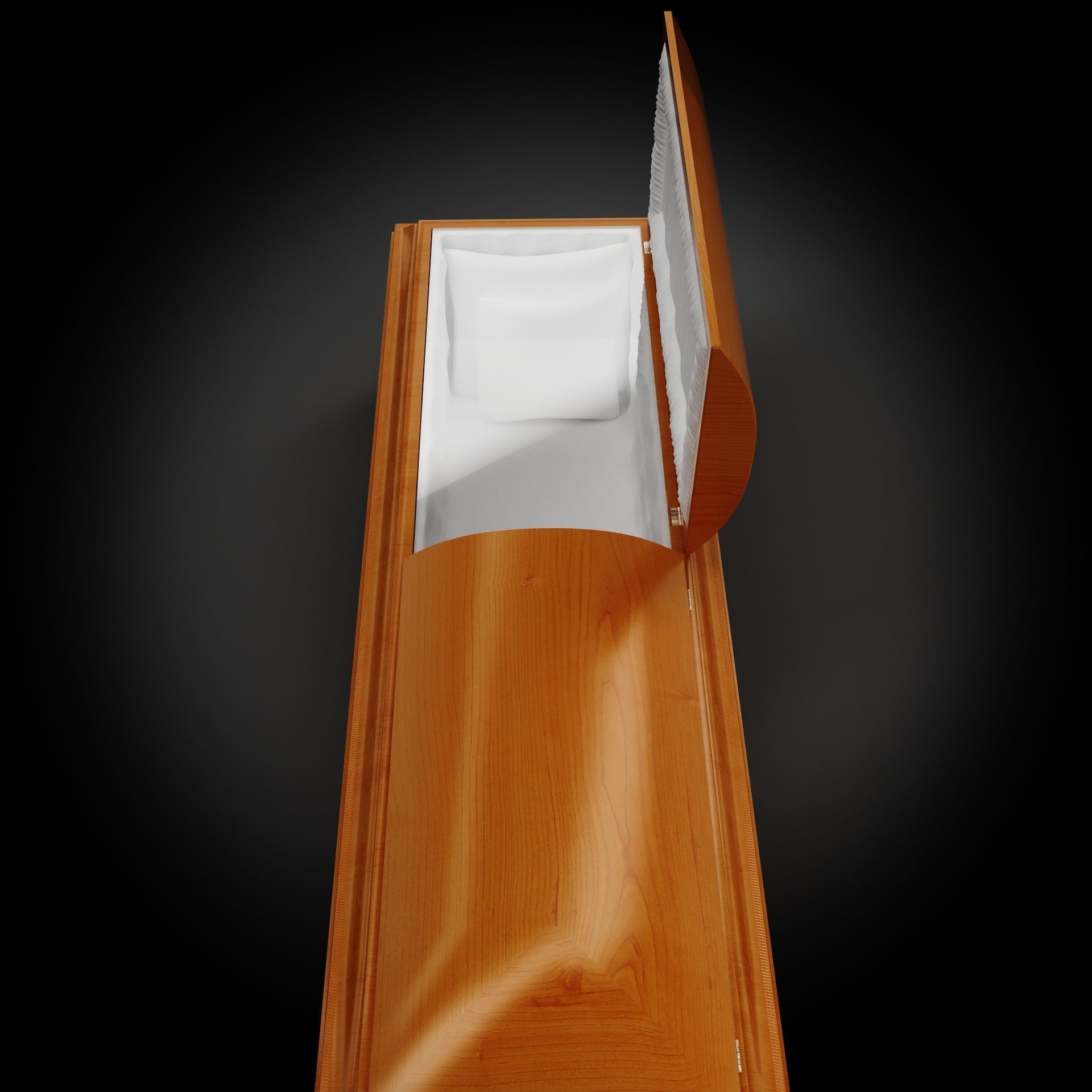 High Def Classic Coffin Wood Modern 3D model_12