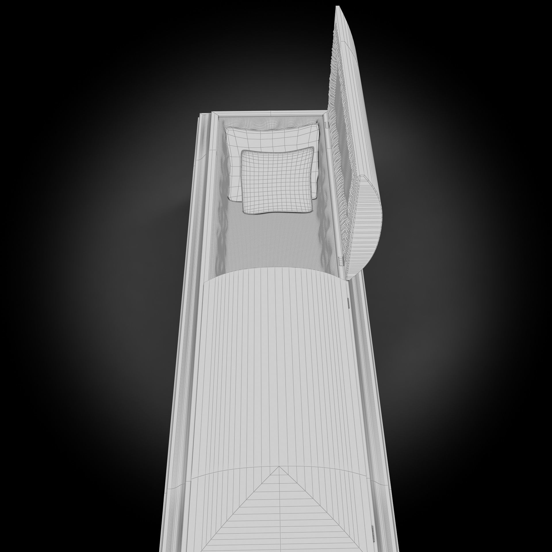 High Def Classic Coffin Wood Modern 3D model_14