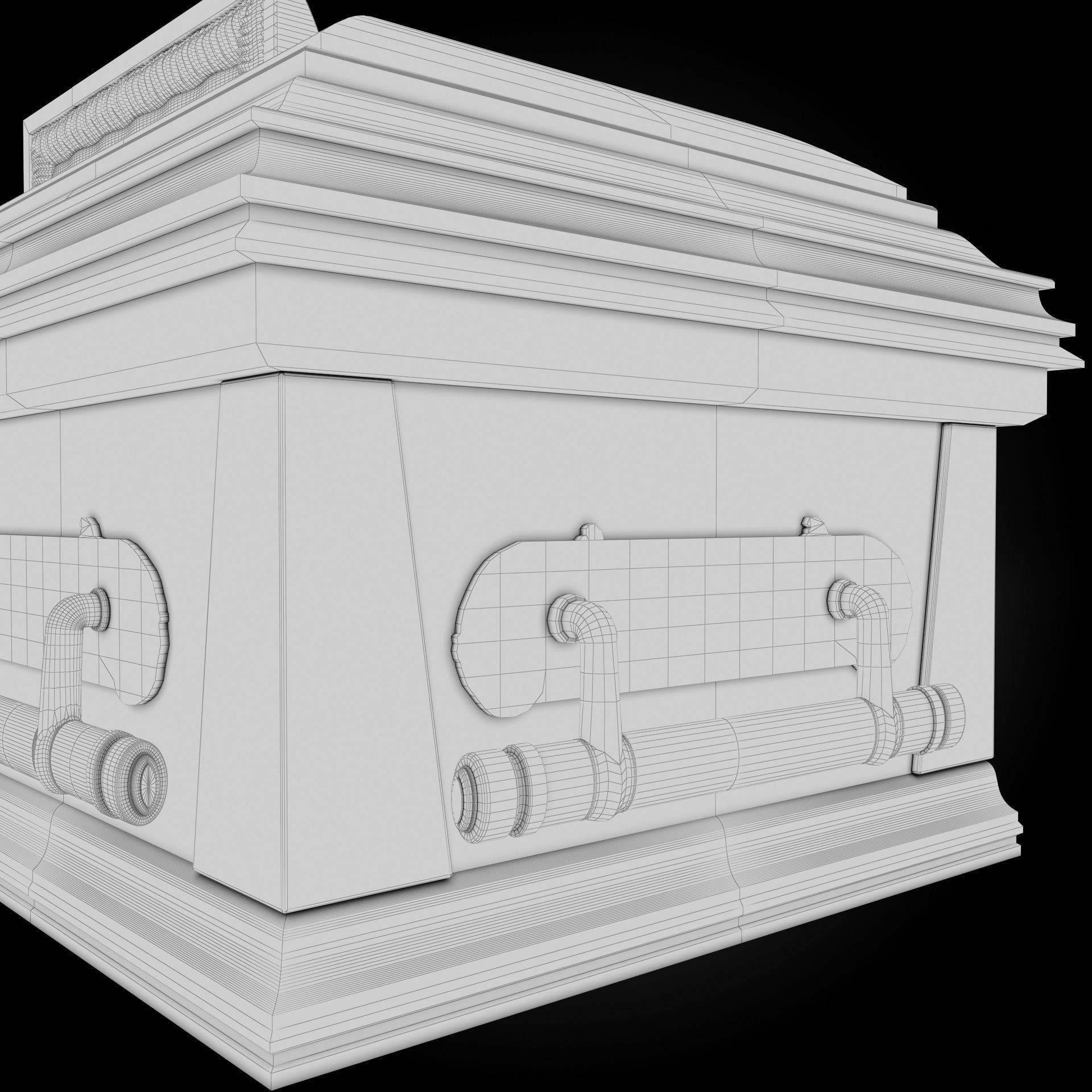 High Def Classic Coffin Wood Modern 3D model_18