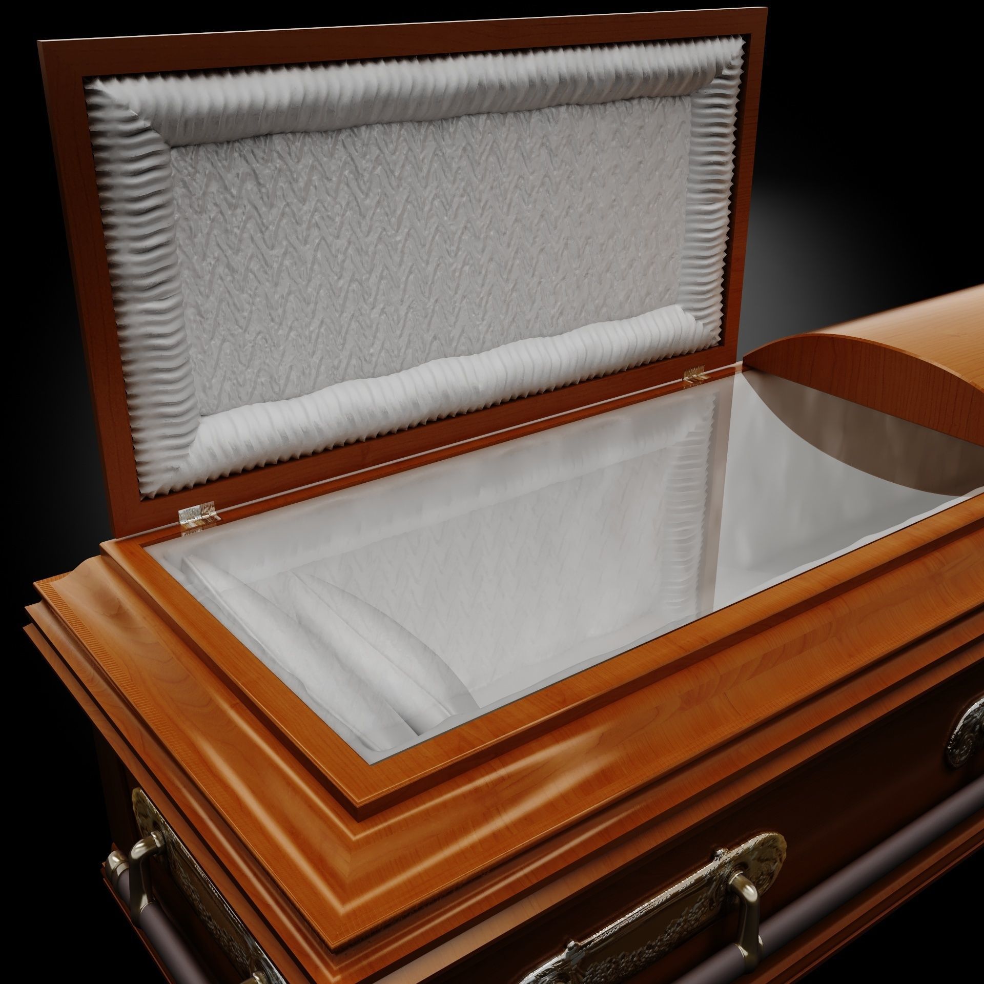 High Def Classic Coffin Wood Modern 3D model_11