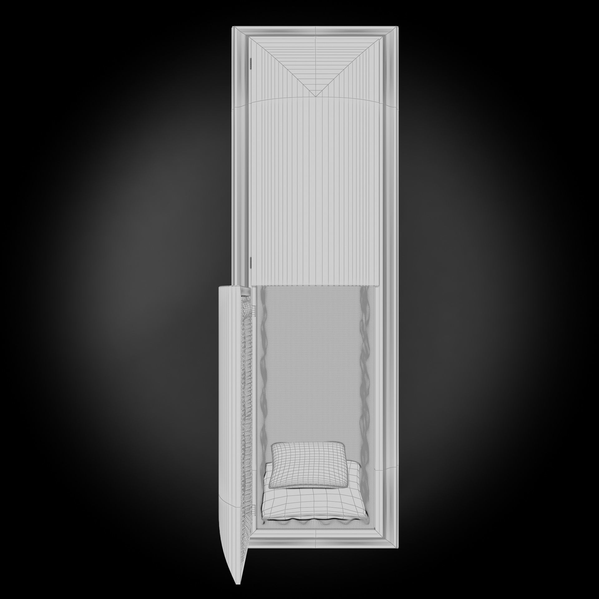 High Def Classic Coffin Wood Modern 3D model_15