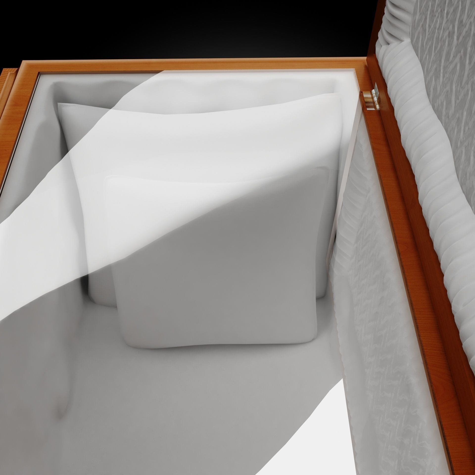 High Def Classic Coffin Wood Modern 3D model_9