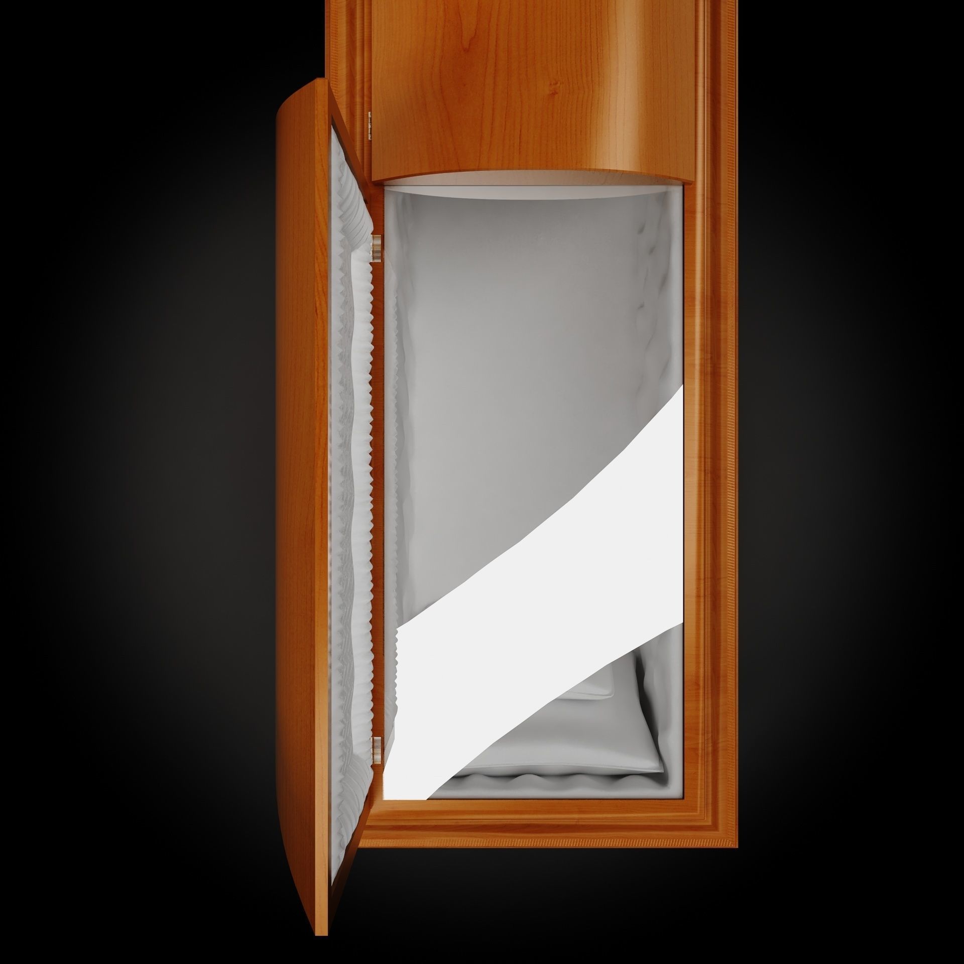 High Def Classic Coffin Wood Modern 3D model_6