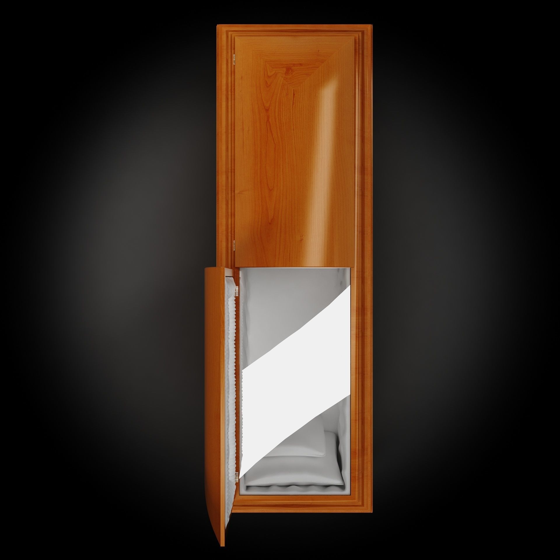 High Def Classic Coffin Wood Modern 3D model_2