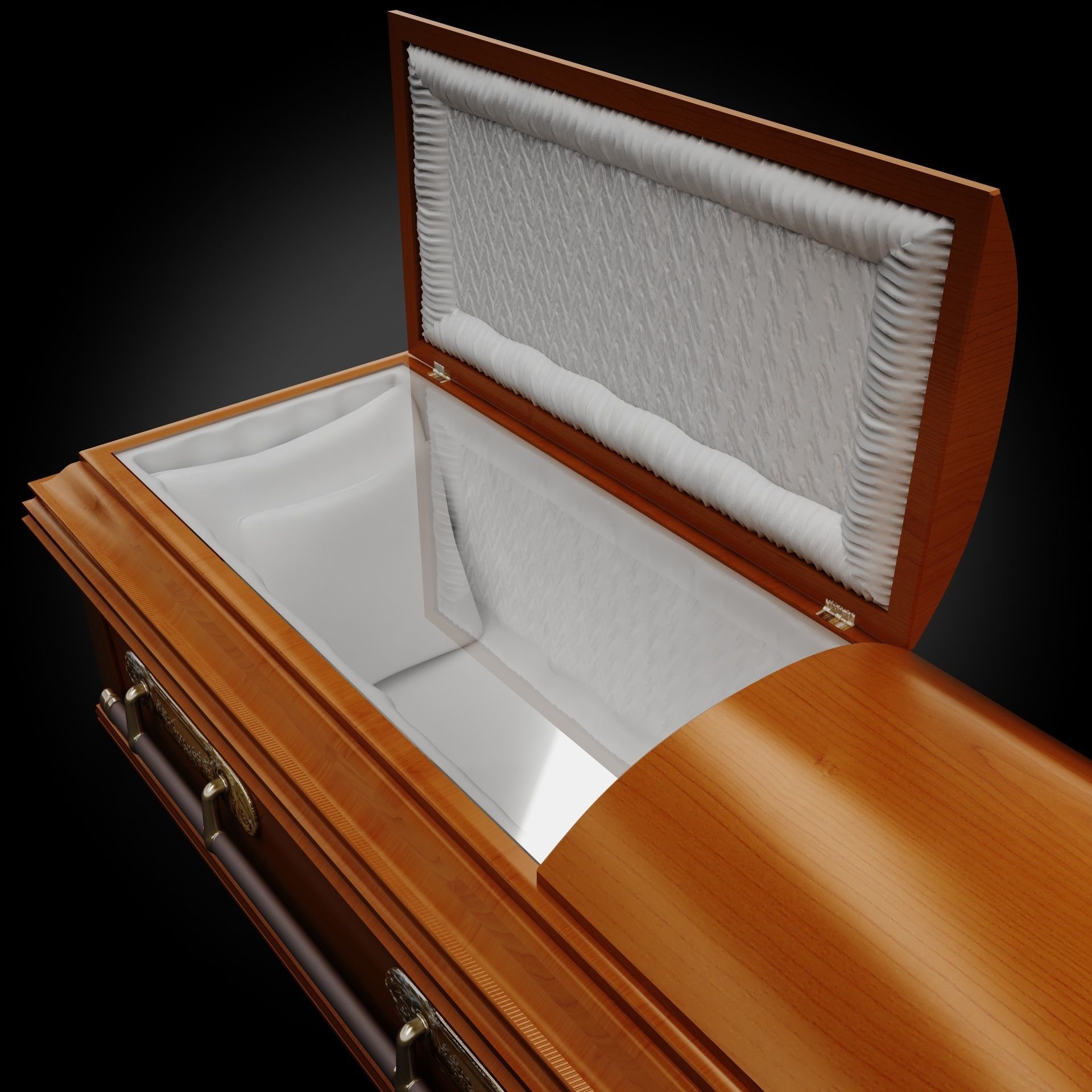 High Def Classic Coffin Wood Modern 3D model_8