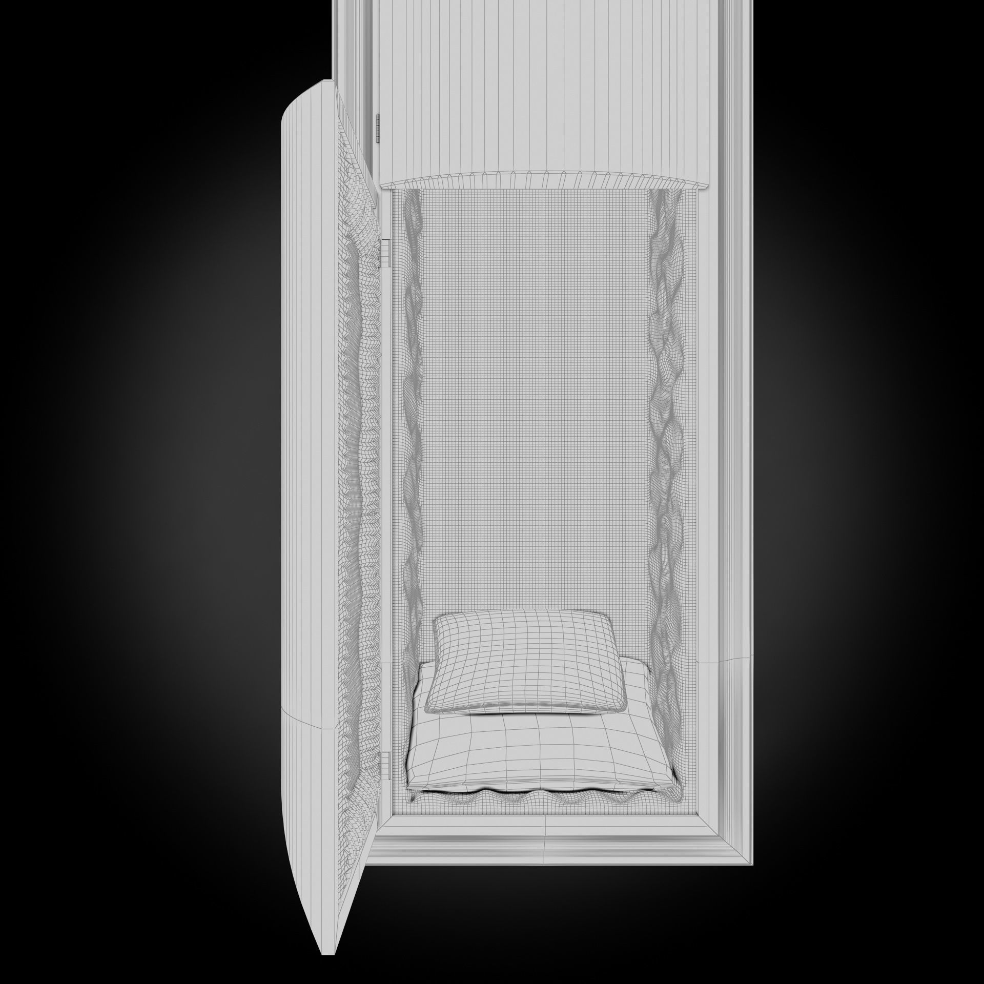 High Def Classic Coffin Wood Modern 3D model_21