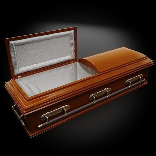 High Def Classic Coffin Wood Modern 3D model