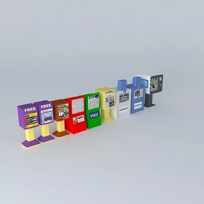 Newspaper Machines Free 3D model
