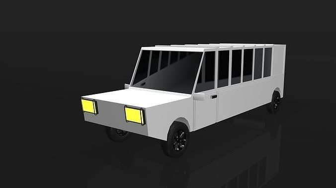 City Van 3d Model V2 Low-poly 3D model