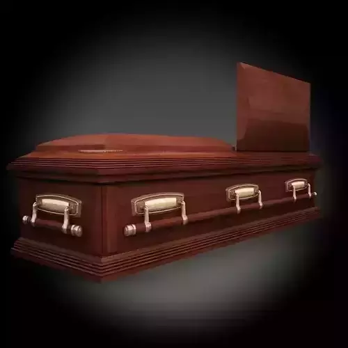 High Def Classic Coffin Wood 07 3D model