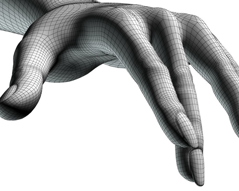 Female hand 04 3D model_17