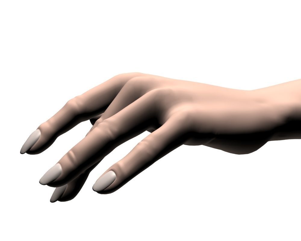 Female hand 04 3D model_9