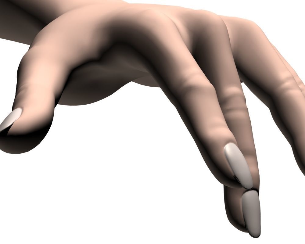 Female hand 04 3D model_5