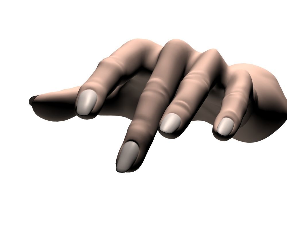 Female hand 04 3D model_6