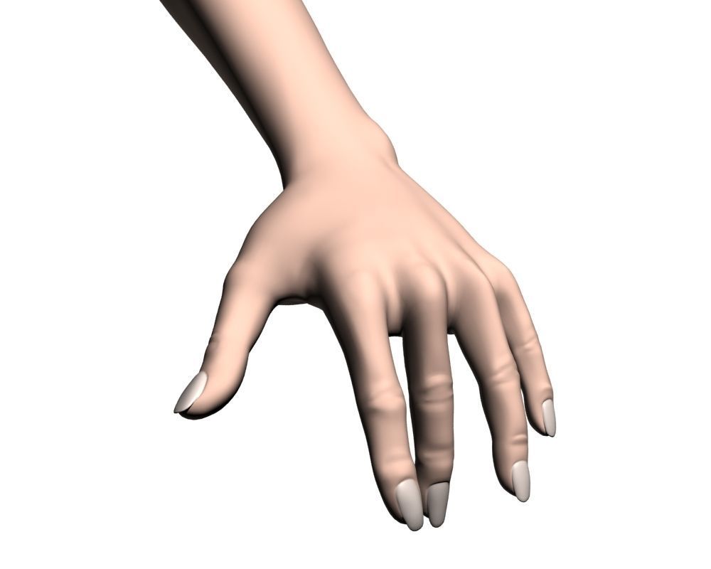 Female hand 04 3D model_3